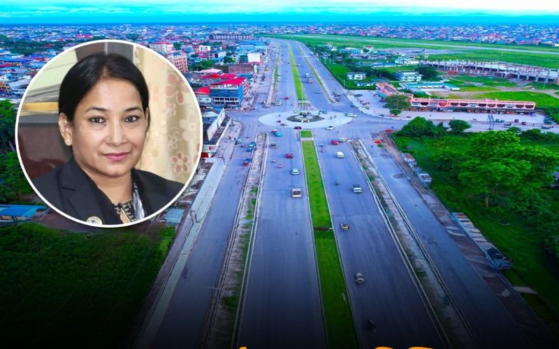 भरतपुरको विकास रेणु दाहालको कति छ हात