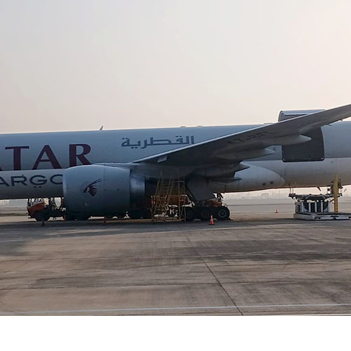 दुई हात्ती गौतमबुद्ध विमानस्थलबाट कतार उडे