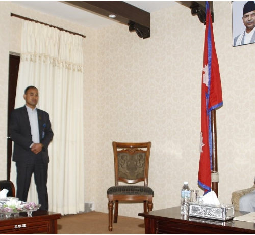 उपराष्ट्रपति यादवलाई भेटे भारतीय राजदूत पाण्डेले