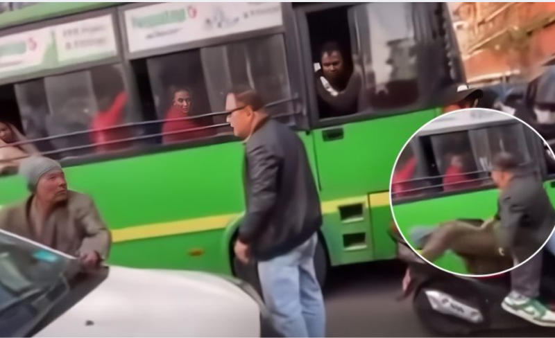 प्रहरीले खोज्न थाल्यो चालकलाई, पैदलयात्रीलाई मुक्का हान्ने कार