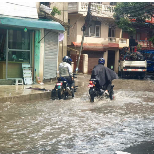 वनस्थलीको ढुंगेधारा क्षेत्र जलमग्न एकझर पानीले (तस्वीरहरु)