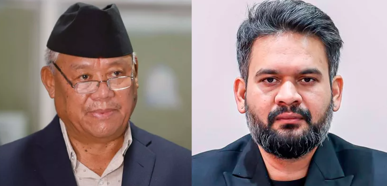 नेता आङ्देम्बे र प्रधानमन्त्री शाहबिच छलफल हुँदै